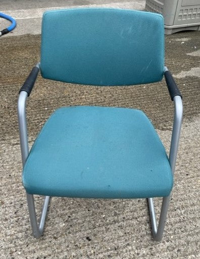 Connection Jade Green Grey Frame Stacking Chair