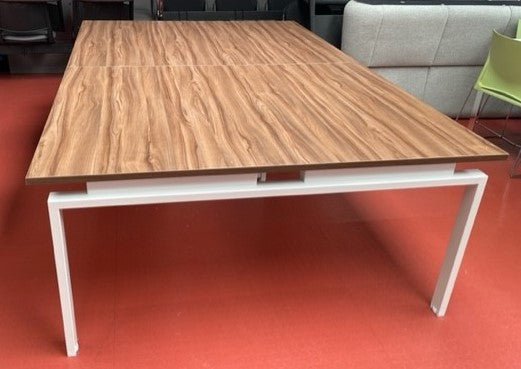 Walnut White Frame Boardroom Table