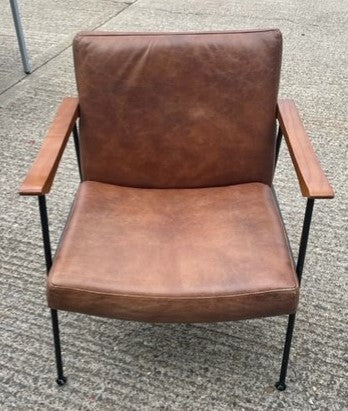 Brown Leather Visitor Chair