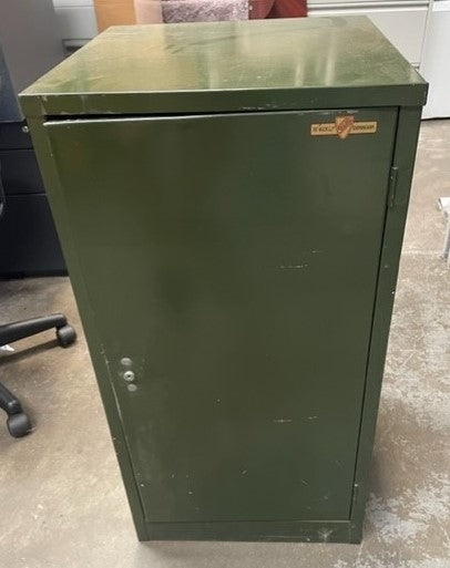 Green Old Style Single Door Storage Unit