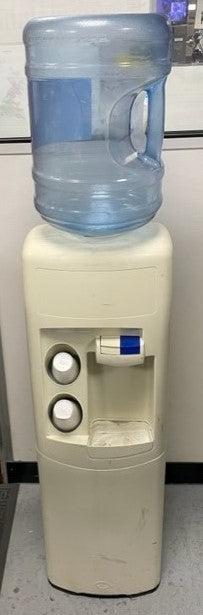 Off White Water Cooler & Bottle