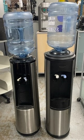 Black & Silver Water Cooler & Bottle