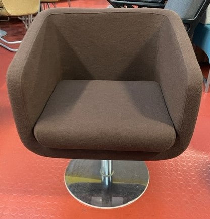 Brown & Chrome Reception Chair