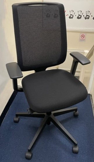 Steelcase Black Mesh Back Operator Chair
