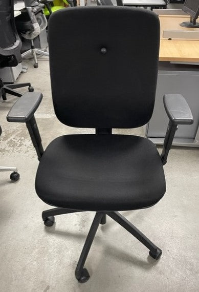 Connection Black Upholstered Operator Chair