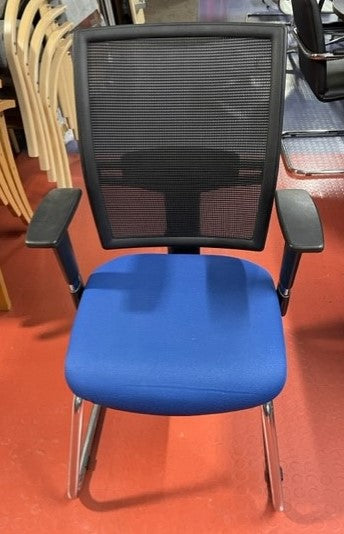 Blue & Black Mesh Back Chair