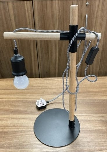 Wooden Desk Top Lamp