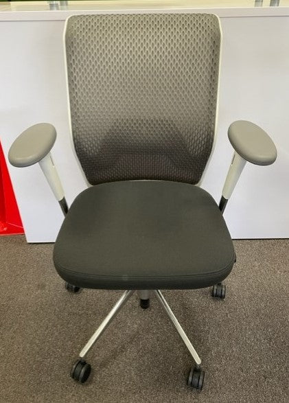 Vitra Unix White & Grey Mesh Operator Chair
