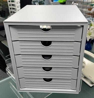 Light Grey 5 Drawer Letter Box File