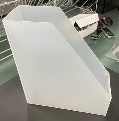 White Clear Plastic File Holder