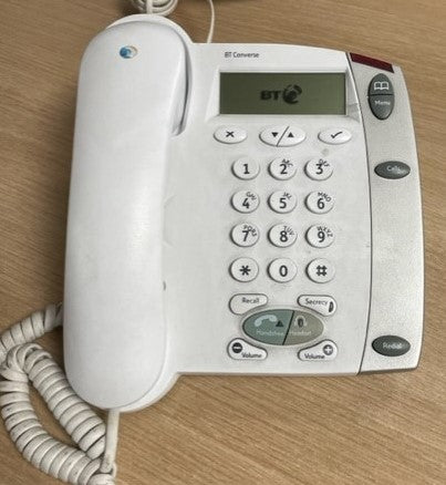 BT Converse 1300 White & Silver Telephone
