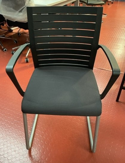 Steelcase Black & Grey Frame Stacking Chair