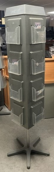 Grey Plastic Pamphlet Display Stand