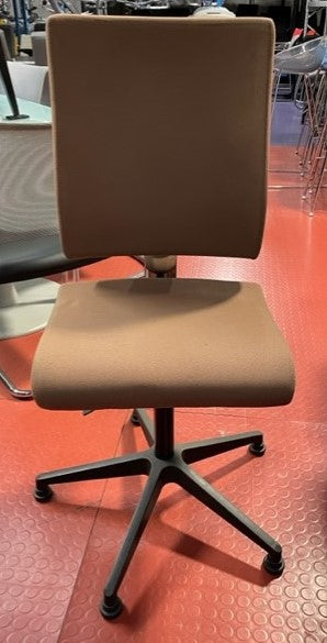 Brown & Black Base Swivel Chair