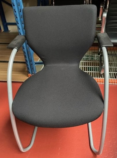 Orangebox Black Upholstered Grey Frame Chair