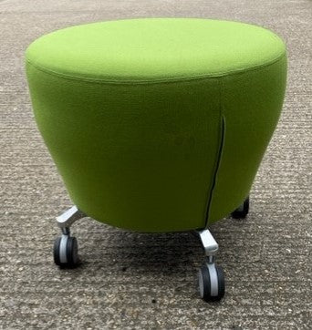 Green Upholstered Seat On Wheels