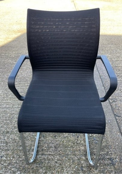 Black Mesh & Chrome Chair
