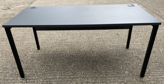 Dark Grey Top Black Frame Desk