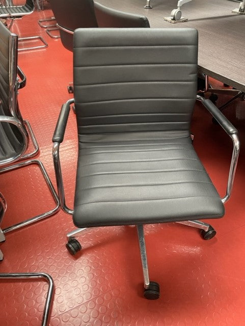 Black Leather Operator Chair
