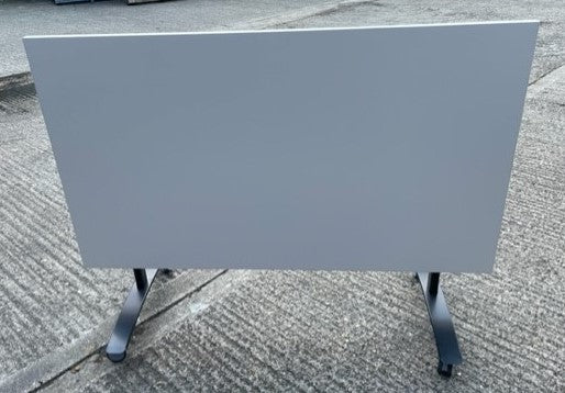 White Folding Table on Wheels