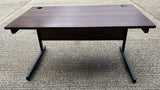 Walnut Desk Black Leg 1400 x 800