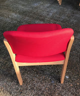 Red & Wooden Meeting Chair