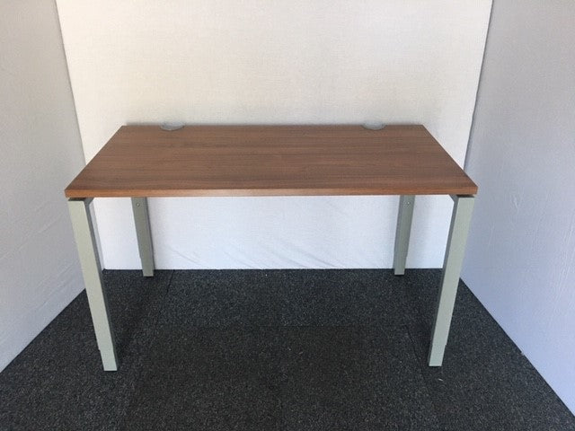 Haworth Walnut Bench Desk with Slimline Pedestal