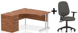 Bundle Deal - Crescent Desk + Desk High Pedestal & Chair (dyn)
