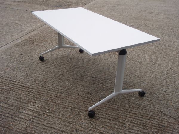 White Flip Top Meeting Table