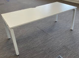 White Bench Leg Desk