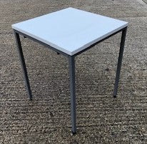 White Grey Leg 600 Square Table