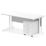 Bundle Deal - Straight Desk + 2 Drawer Pedestal & Chair