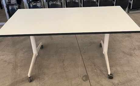 Kush Flip Top Table White/White